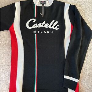 Castelli Milano Men's Retro Mauro Wool Long Sleeve Cycling Biking Jersey